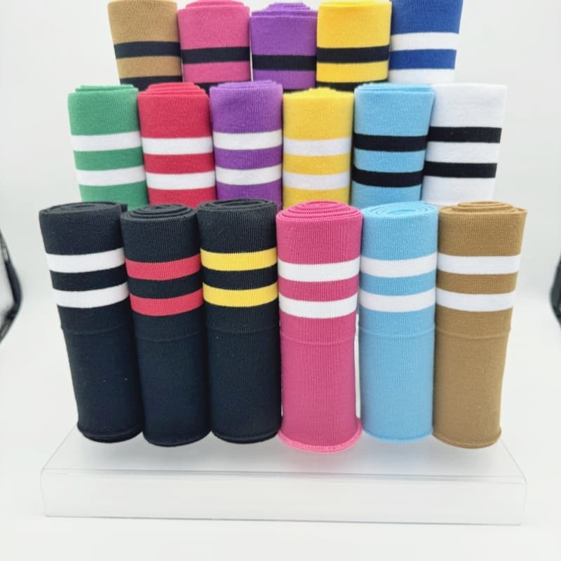 1*1 Polyester Knitted Sportswear Ribbing Cuff Trim